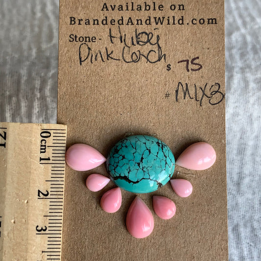 Hubei / Oyster Shell Cabochon - Mix3