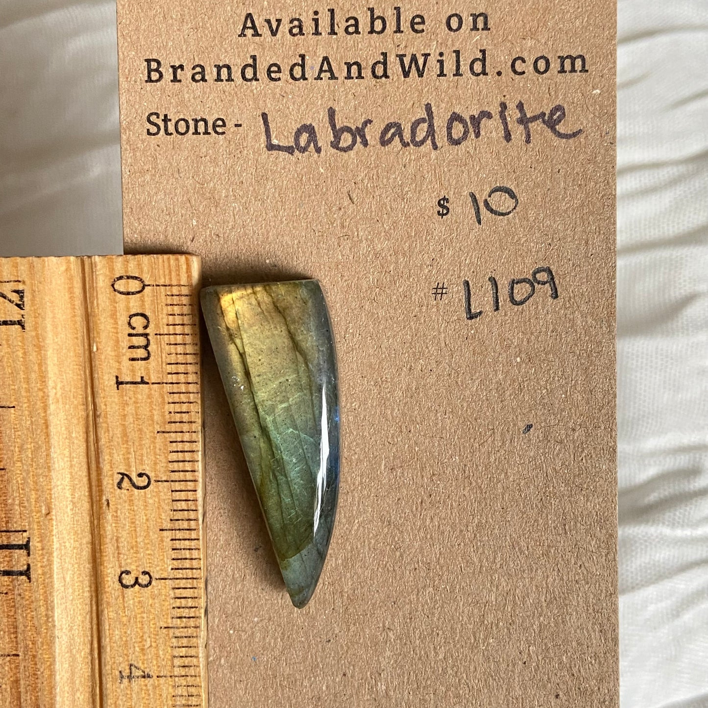 Labradorite Cabochon - L109 1A9E26AF-8F91-4CB3-A48B-04A5B51057BE Brandedandwild.com