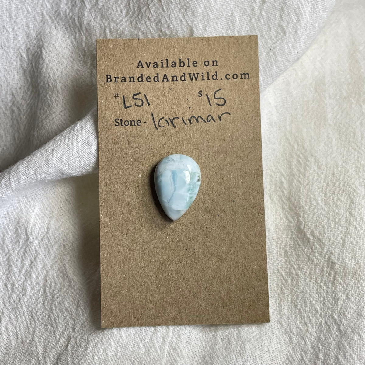 Larimar Cabochon - L51 1AA2AFFF-53C8-4C33-BF50-4E73DED976A4 Brandedandwild.com