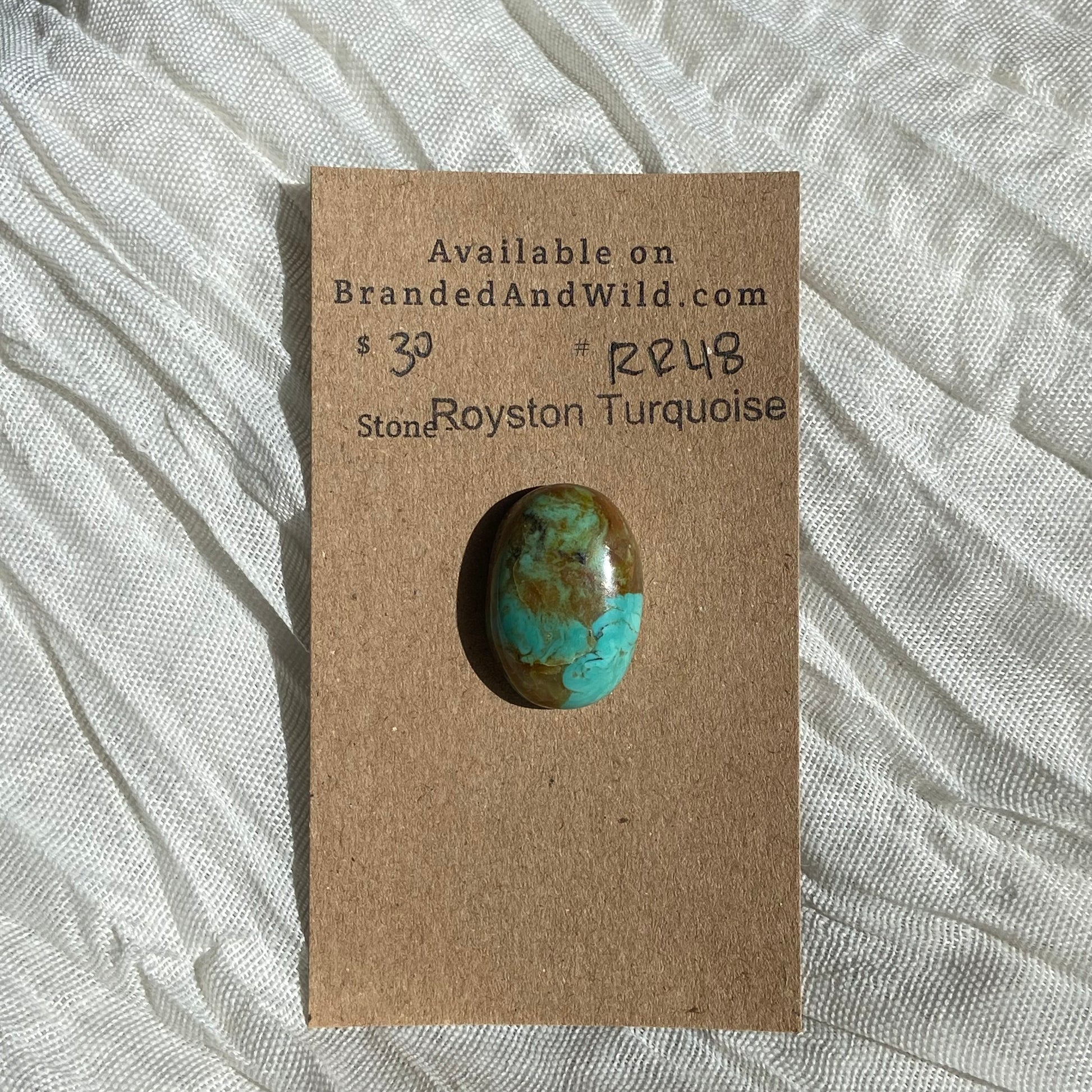 Royston Ribbon Turquoise Cabochon RR48 1AE89C8D-CE51-48E5-91E1-78E5212A9DA4 Brandedandwild.com