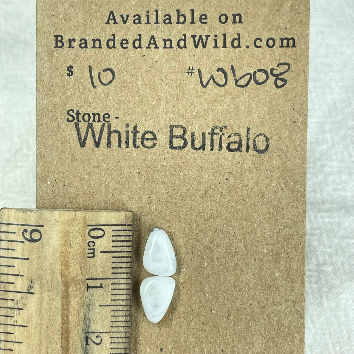 White Buffalo Cabochon - WB08 1AF2DFFE-9FD4-4E09-AC6E-593C86FB21CE Brandedandwild.com