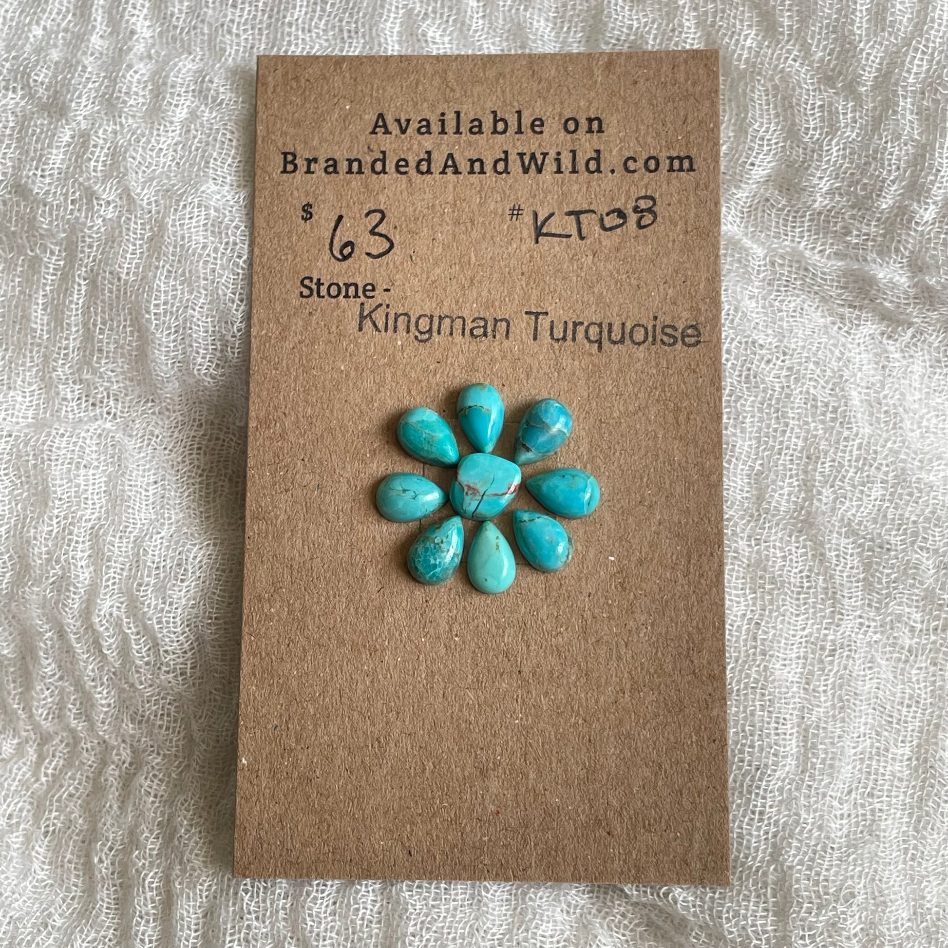 Kingman Turquoise Cabochon - KT08 1B0CAA99-C864-4F0F-91E3-E880A61BFE40 Brandedandwild.com