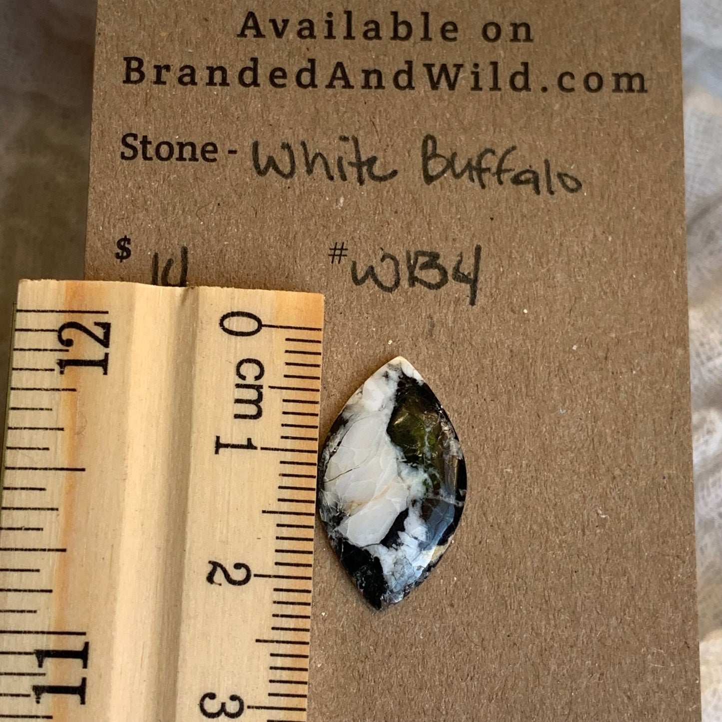 White Buffalo Turquoise Cabochon - WB4