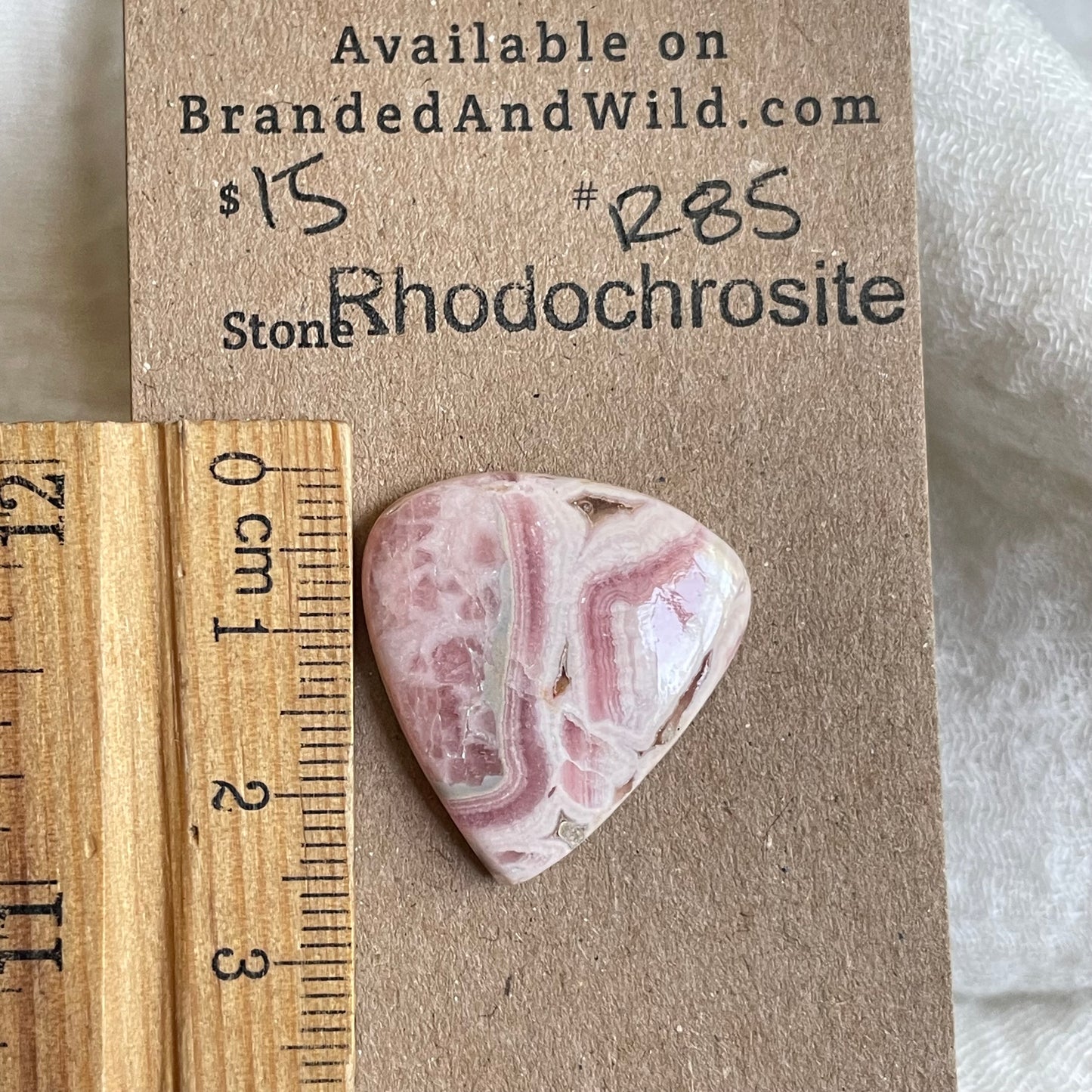 Rhodochrosite Cabochon - R85 1B3CF151-376B-493C-B517-C46203A4CC8D Brandedandwild.com