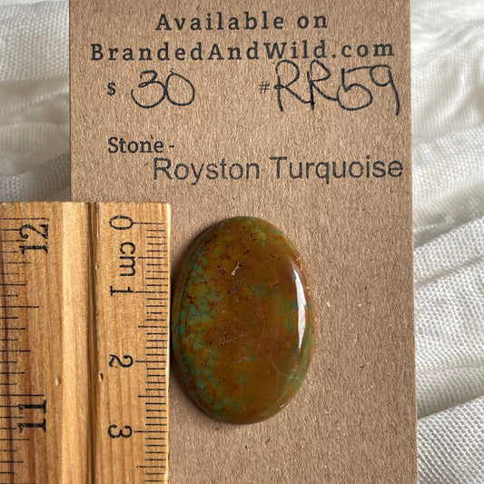 Royston Ribbon Turquoise Cabochon RR59 1B41FDFD-72FA-4986-8C88-A1DA13D059C6 Brandedandwild.com