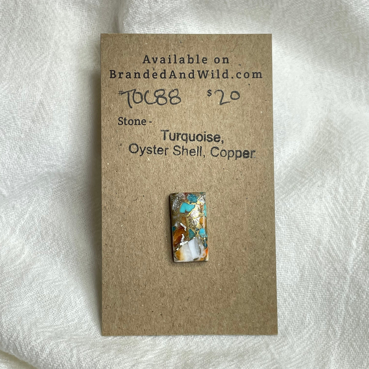 Turquoise, Oyster Shell, Copper Cabochon - TOC88
