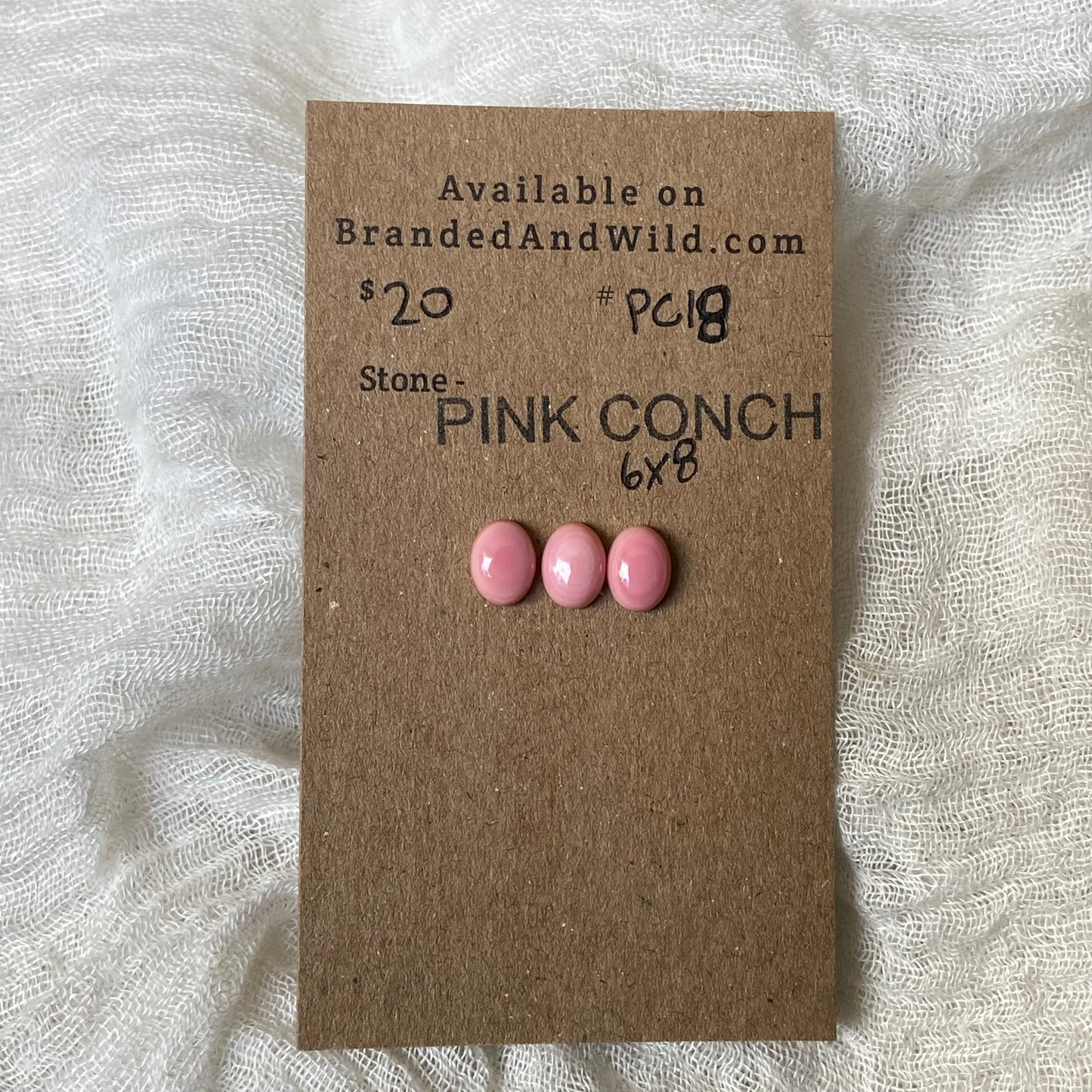 Pink Conch Cabochon - PC18 1B4FAEF9-97EA-41EE-A5D7-287DF300392A Brandedandwild.com