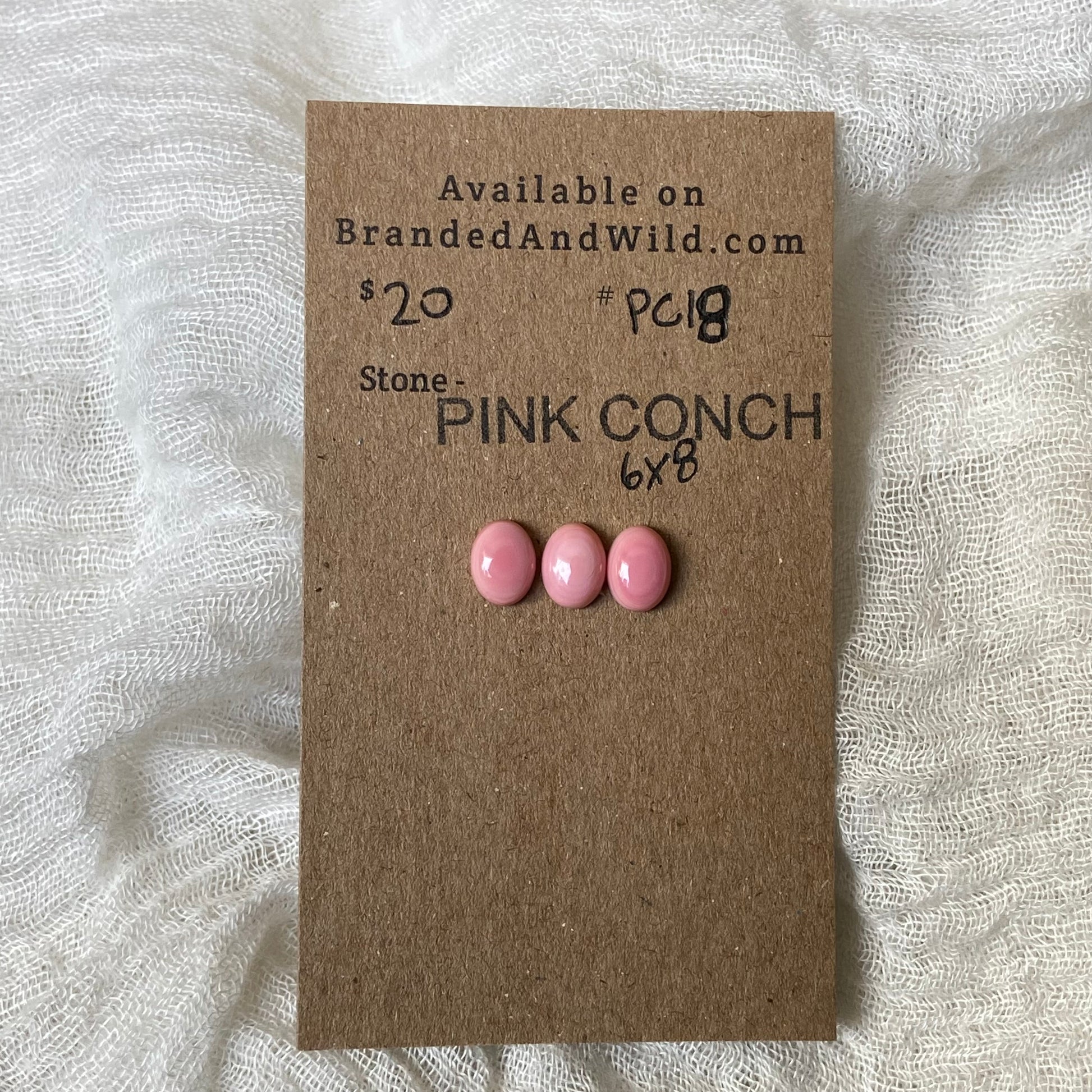 Pink Conch Cabochon - PC18 1B4FAEF9-97EA-41EE-A5D7-287DF300392A Brandedandwild.com