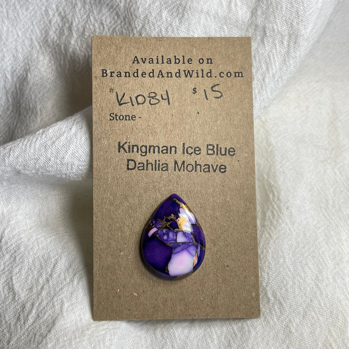 Kingman Ice Blue Dahlia Cabochon - KID84 1B5509F5-CE78-478D-986A-C414267E87C0 Brandedandwild.com