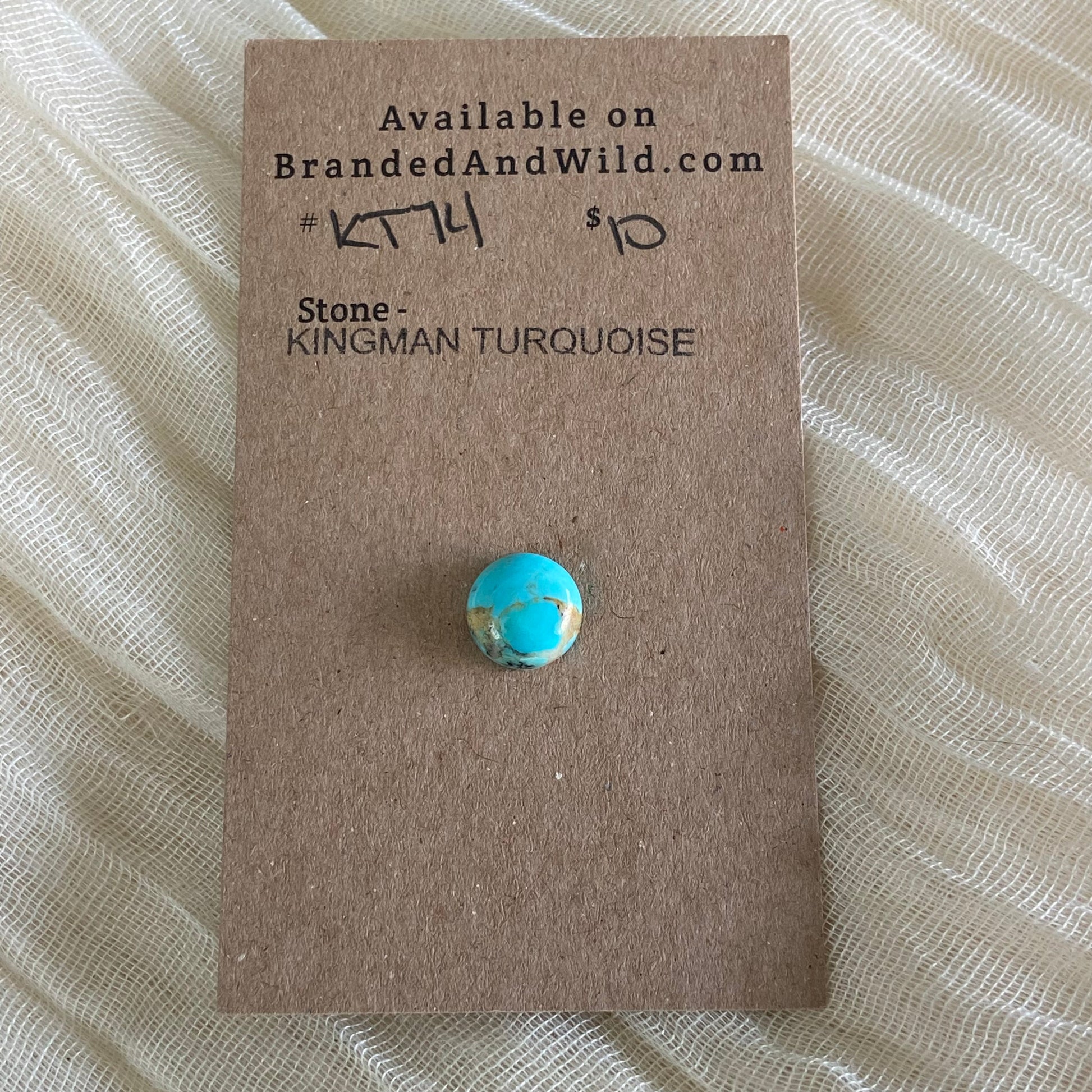 Kingman Turquoise Cabochon - KT74 1B7CD953-7035-443B-A45C-2E50F67C85F7 Brandedandwild.com