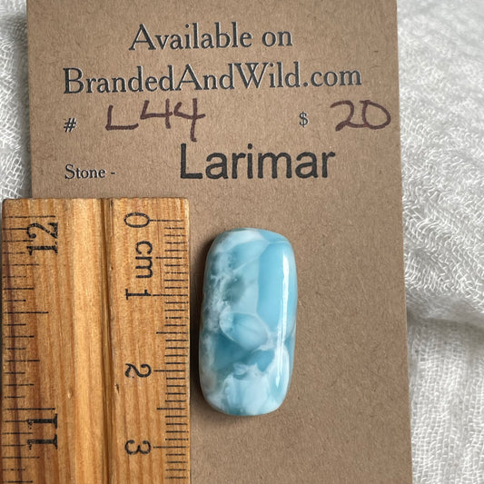 Larimar Cabochon - L44 1B7F02E1-0BE7-4CDD-9EBC-5AF12365681C Brandedandwild.com