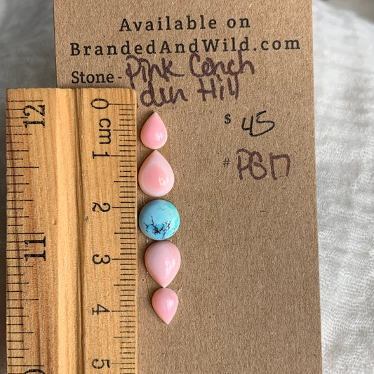 Pink Conch/Golden Hill Cabochon - PG17
