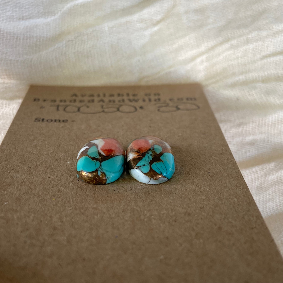 Turquoise, Oyster Shell, Copper Cabochon - TOC50 1BB04CDC-6071-43EE-9977-3105F7739ECF Brandedandwild.com