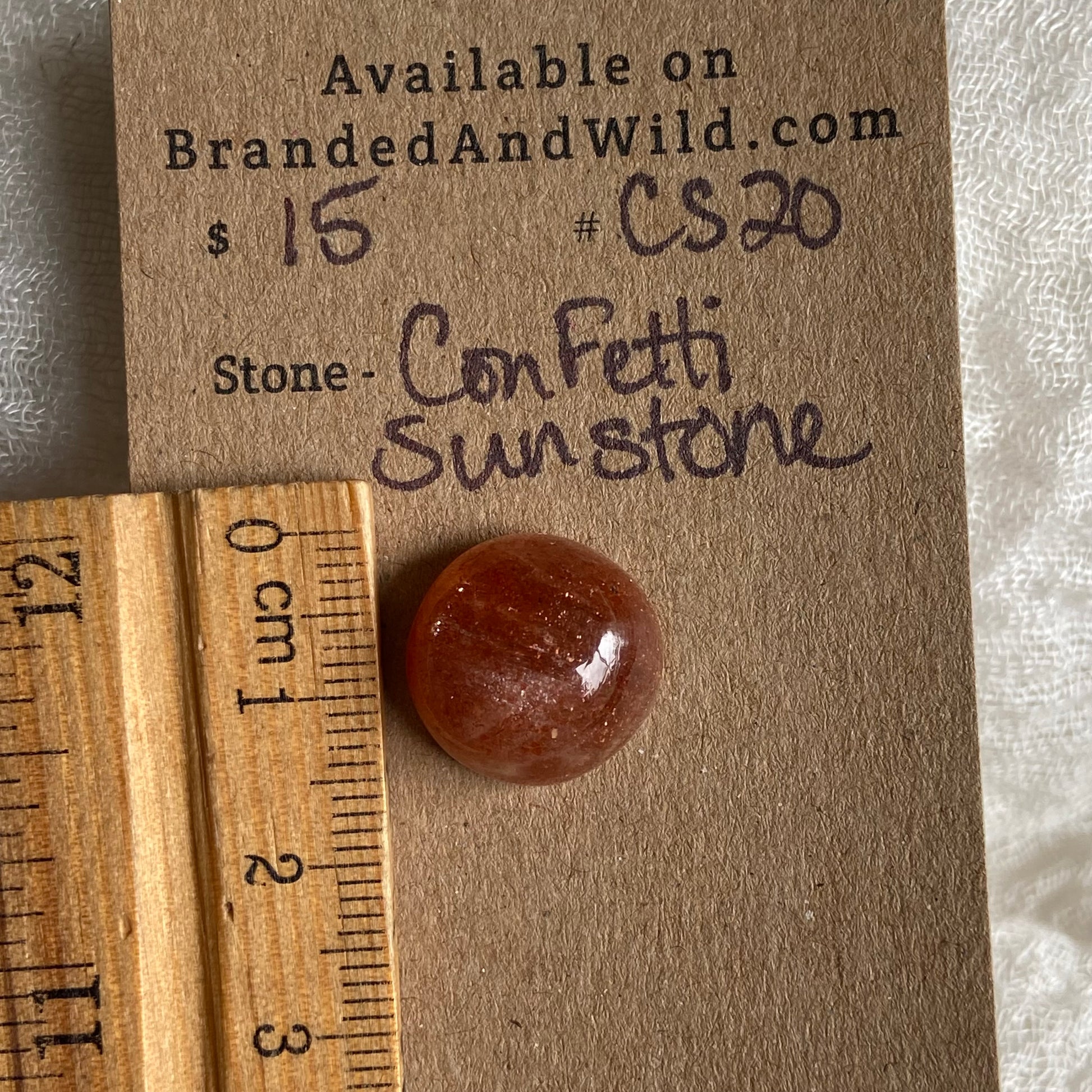 Confetti Sunstone Cabochon - CS20 1BF659A4-9AD9-4184-9757-5B759321C095 Brandedandwild.com