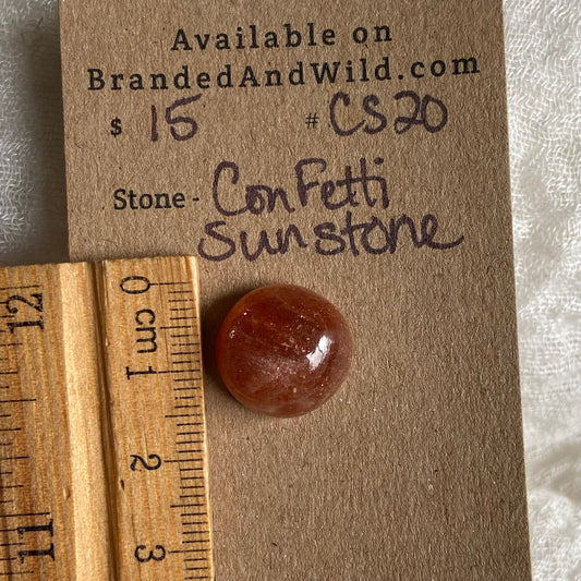 Confetti Sunstone Cabochon - CS20 1BF659A4-9AD9-4184-9757-5B759321C095 Brandedandwild.com