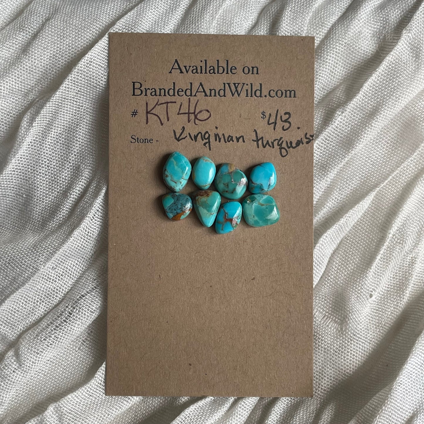 Kingman Turquoise Cabochon - KT46 1C46D765-5215-4958-BFDA-D307A624B331 Brandedandwild.com