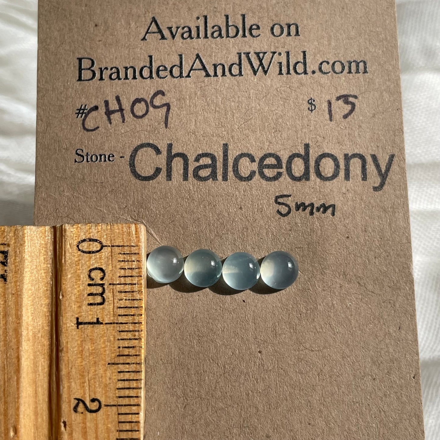 Chalcedony Cabochon - CH09 1C58049A-CFC5-40EA-8FF9-C5D7969B2C43 Brandedandwild.com