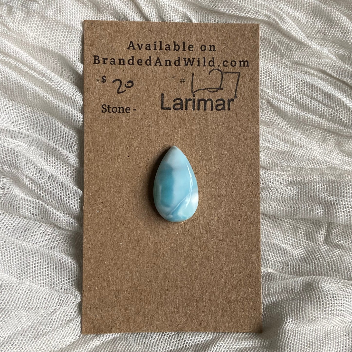 Larimar Cabochon - L27 1C722756-C416-4CC6-9C61-C8185FF95F93 Brandedandwild.com