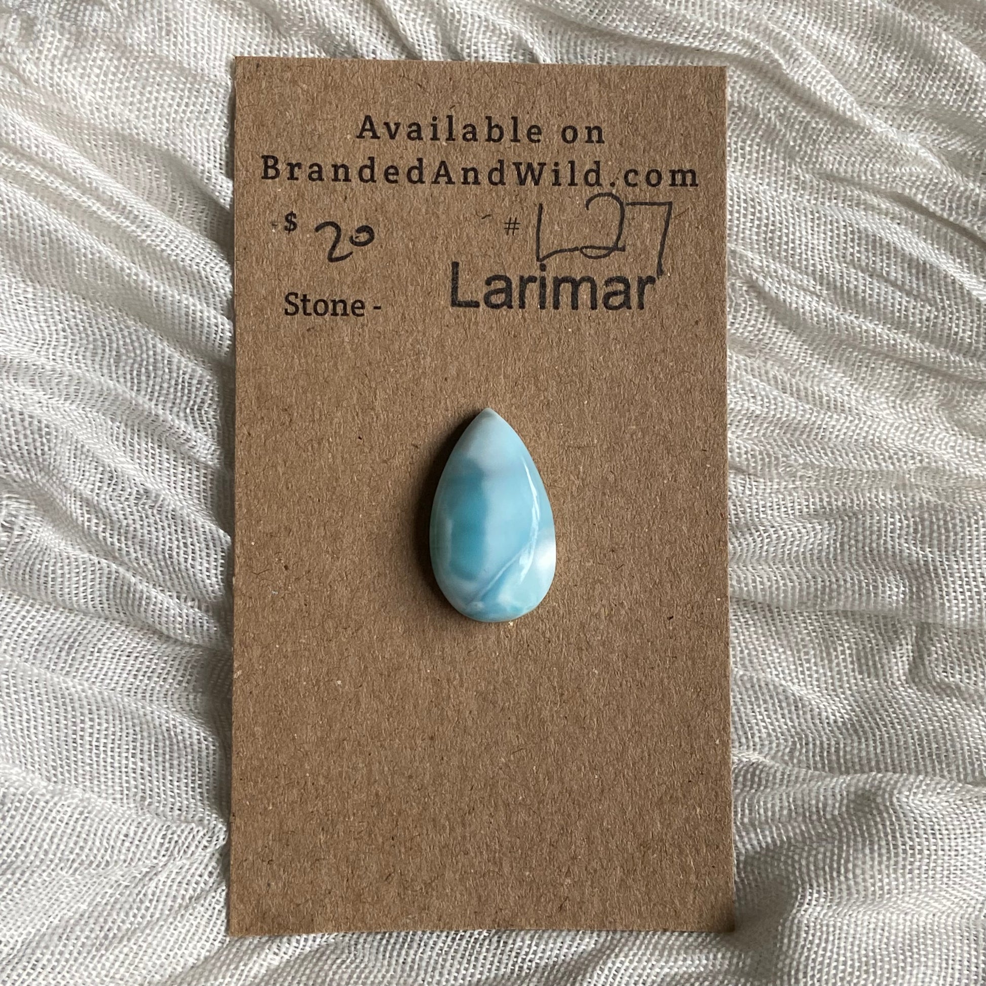 Larimar Cabochon - L27 1C722756-C416-4CC6-9C61-C8185FF95F93 Brandedandwild.com