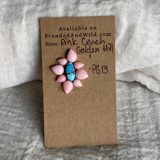 Pink Conch/Golden Hill Cabochon - PG13