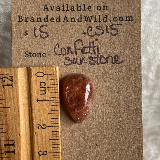 Confetti Sunstone Cabochon - CS15 1C9B3421-6CED-4071-A2E4-FB18A1615E49 Brandedandwild.com