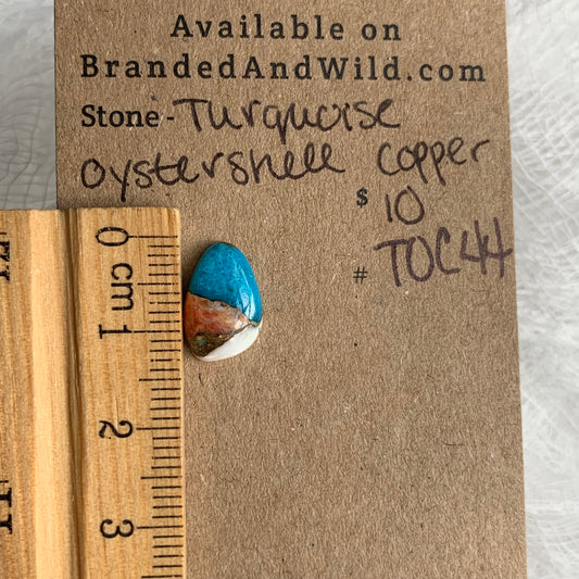 Turquoise, Oystershell, Copper Cabochon - TOC44