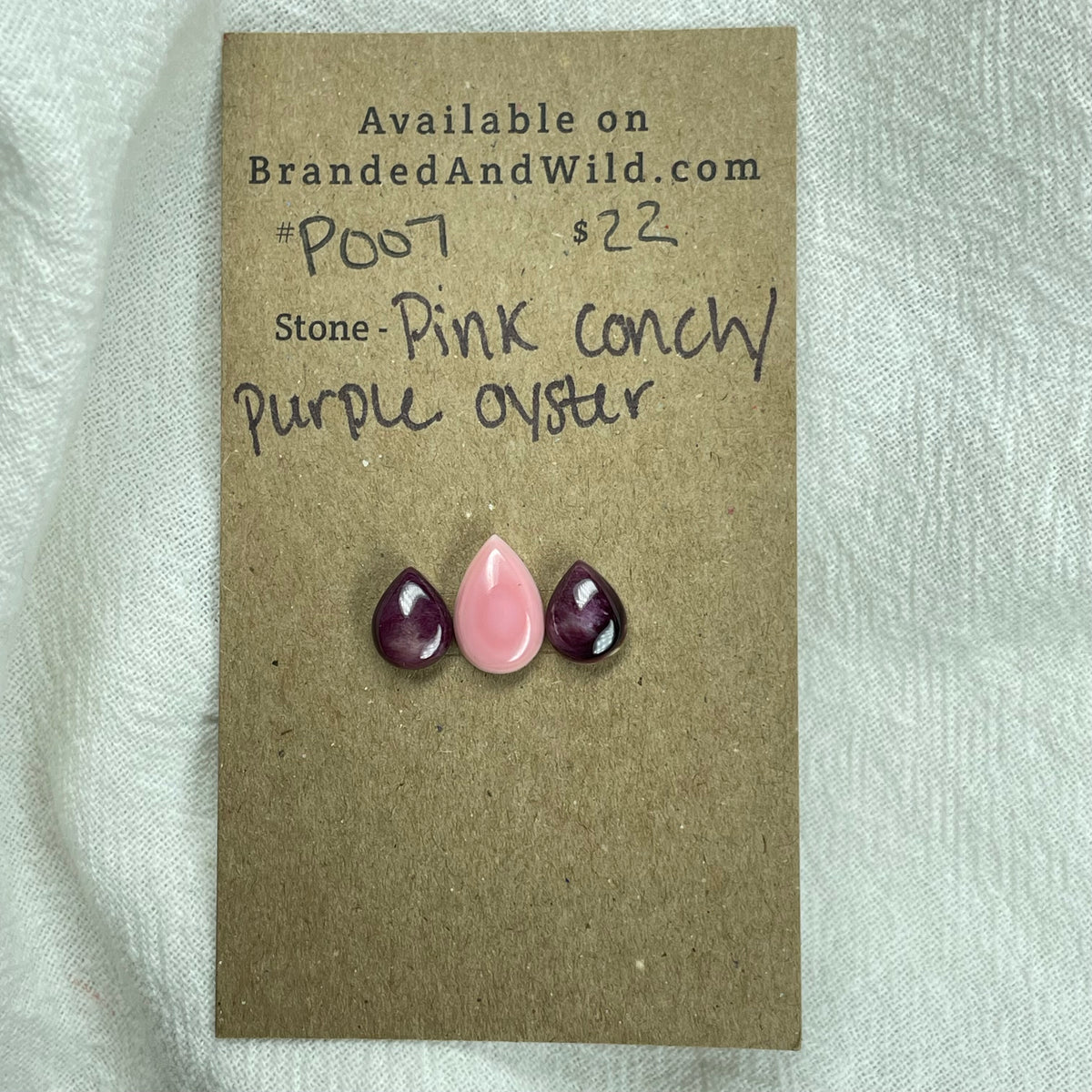 Pink Conch / Oyster Shell Cabochon - PO07 1D2EFC6E-AC3D-495A-8FEE-5DD81108C15D Brandedandwild.com