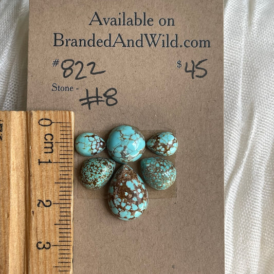#8 Turquoise Cabochon - #822 1D35DF57-6BCB-485D-9F82-44A5EDC38135 Brandedandwild.com
