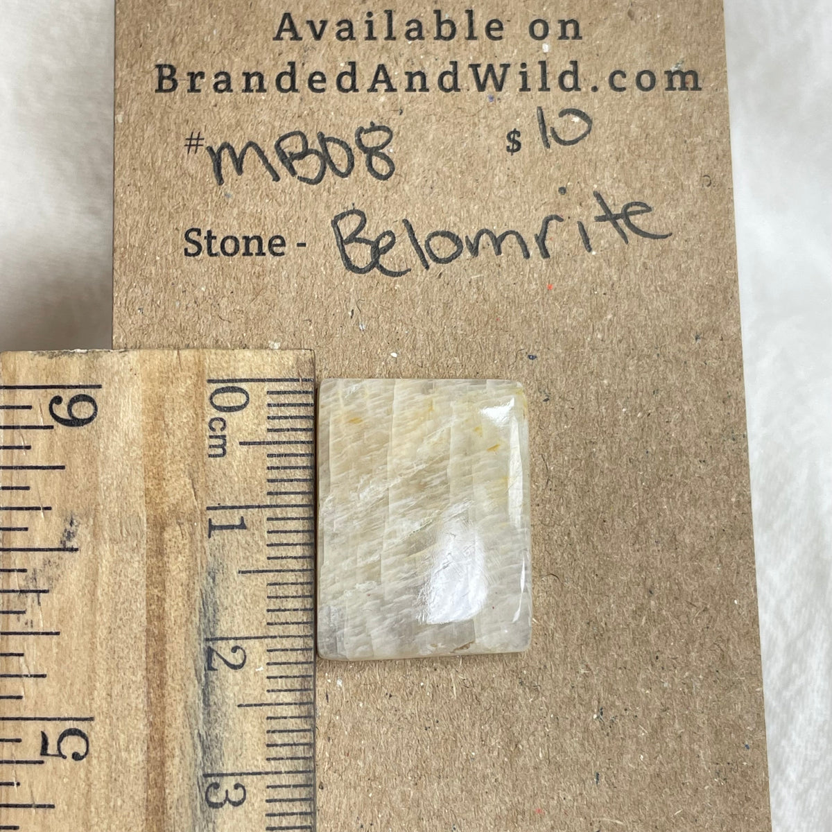 Belomrite Moonstone Cabochon - MB08 1D51AC8F-B7AD-495B-A994-3FA40E54EFC3 Brandedandwild.com