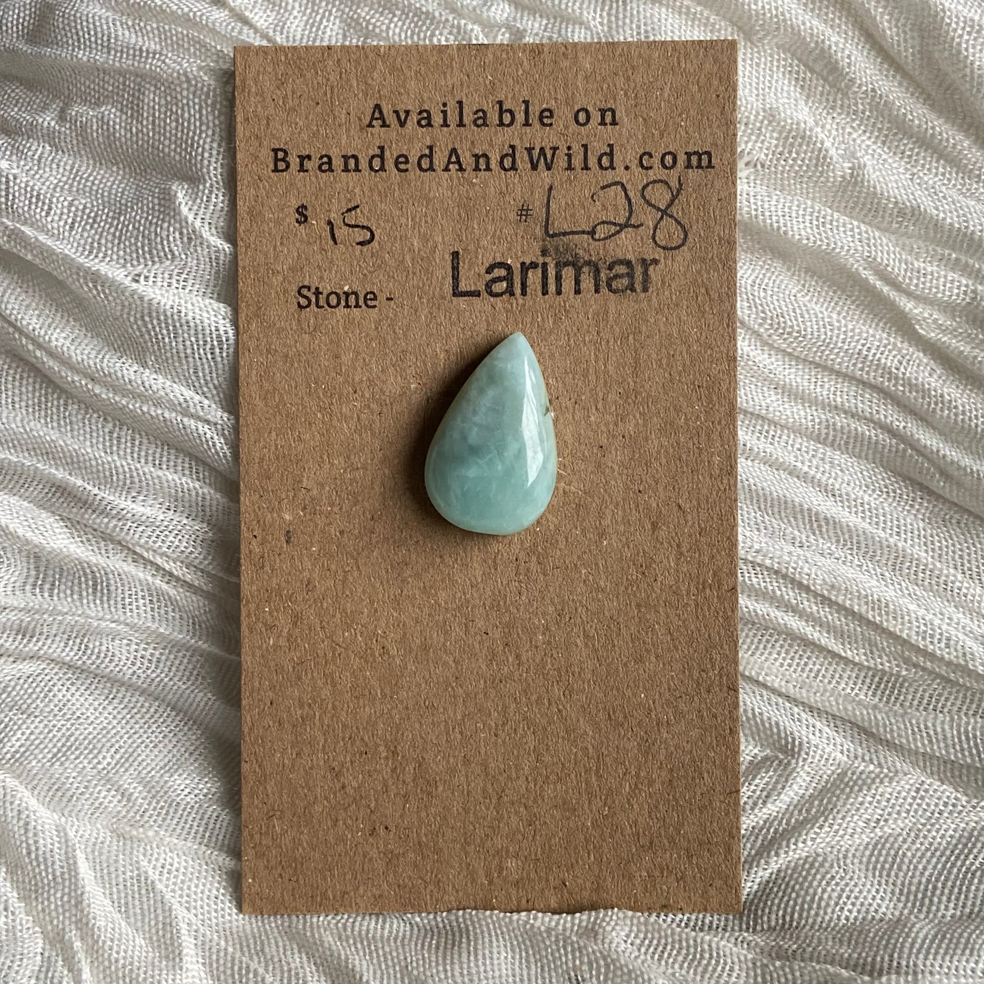 Larimar Cabochon - L28 1D5716AF-4C6D-4E4B-83DF-C88A61E04A4C Brandedandwild.com