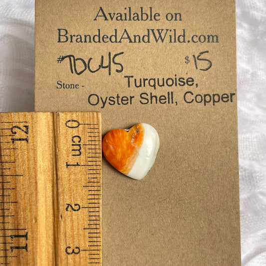 Turquoise, Oyster Shell, Copper Cabochon - TOC45 1D6193DB-D471-4A05-BE5C-556E3D3B93E3 Brandedandwild.com
