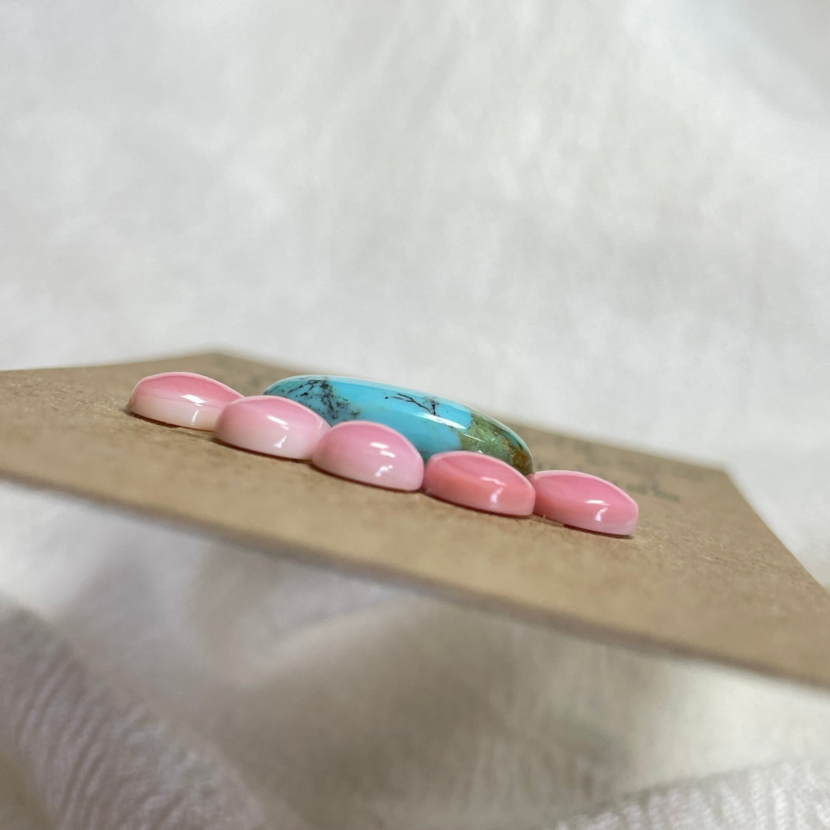Pink Conch / Kingman Turquoise Cabochon - PK40 1DC16C55-0EC1-4E1C-8812-570B47E6500E Brandedandwild.com