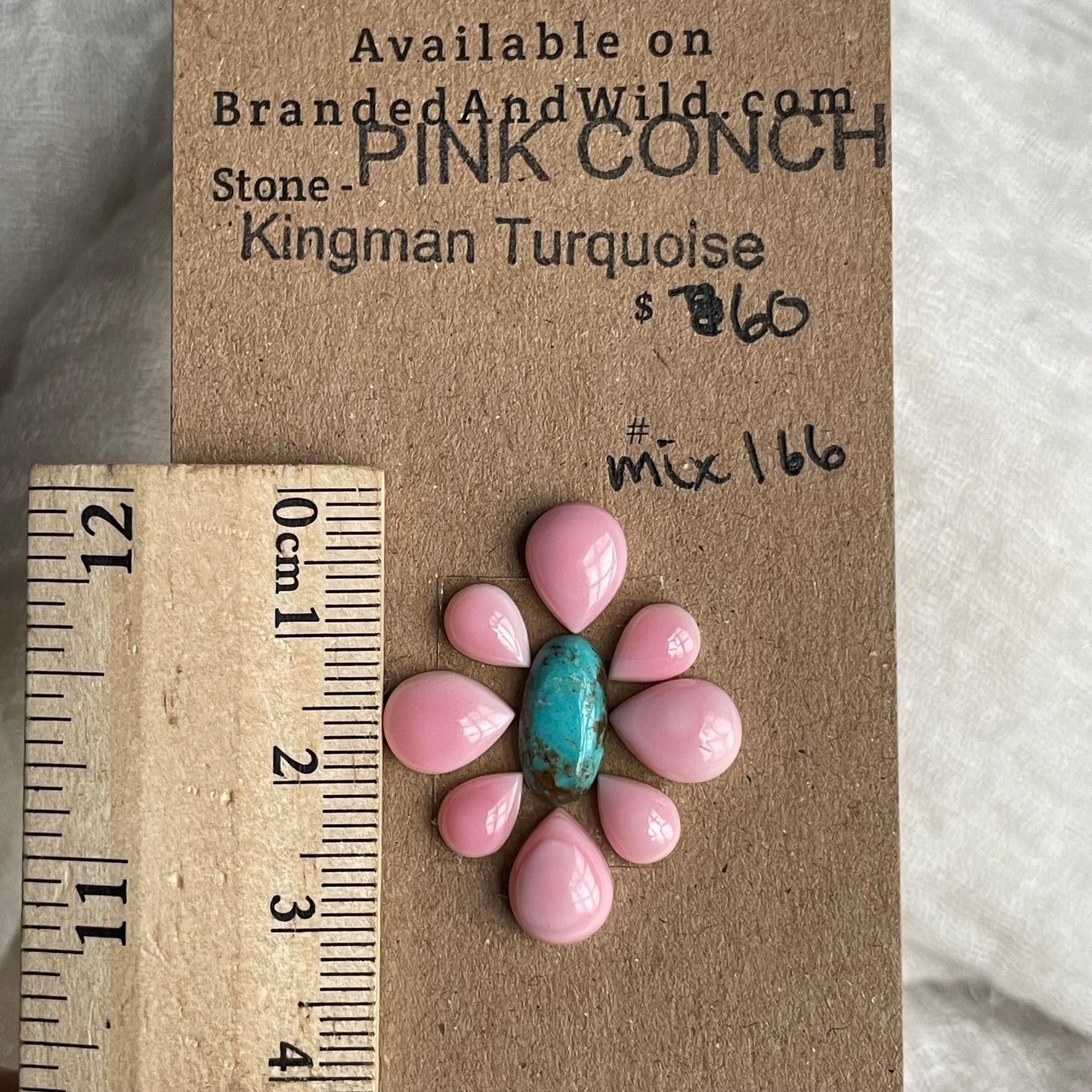 Kingman / Pink Conch Cabochon - Mix166 1DC3C0BB-C40C-4FFA-89AA-885BC65FF7A2 Brandedandwild.com