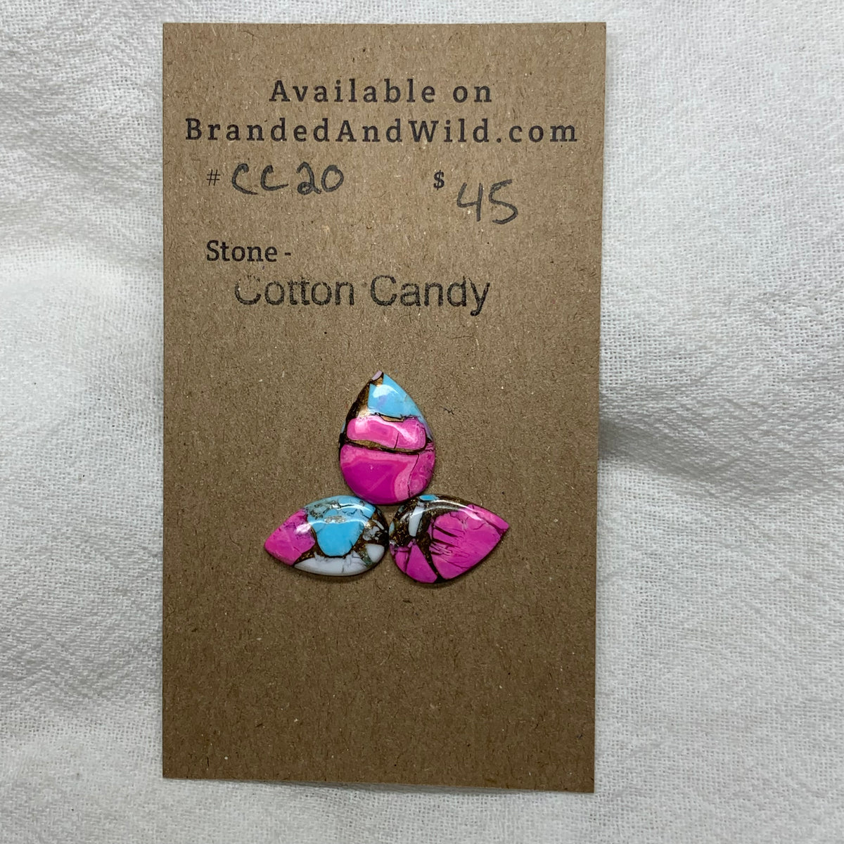 Cotton Candy Cabochon - CC20 1DCC960E-AA35-474D-9802-9A10C0A42285 Brandedandwild.com