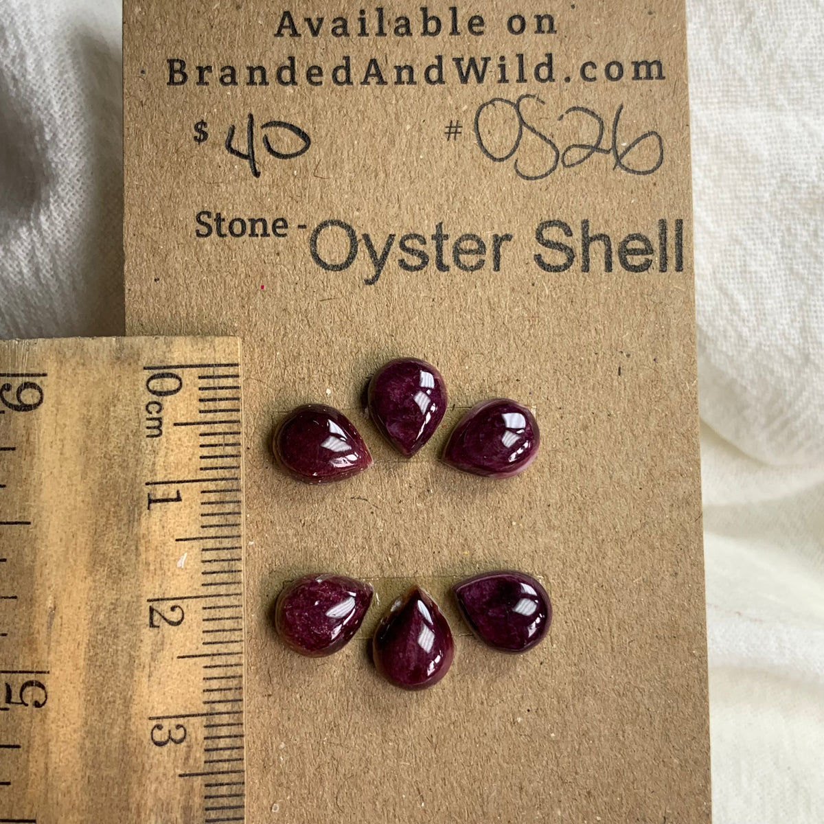 Oyster Shell Cabochon - OS26 1DD27829-EE55-4C35-8400-47BAC6B239A6 Brandedandwild.com