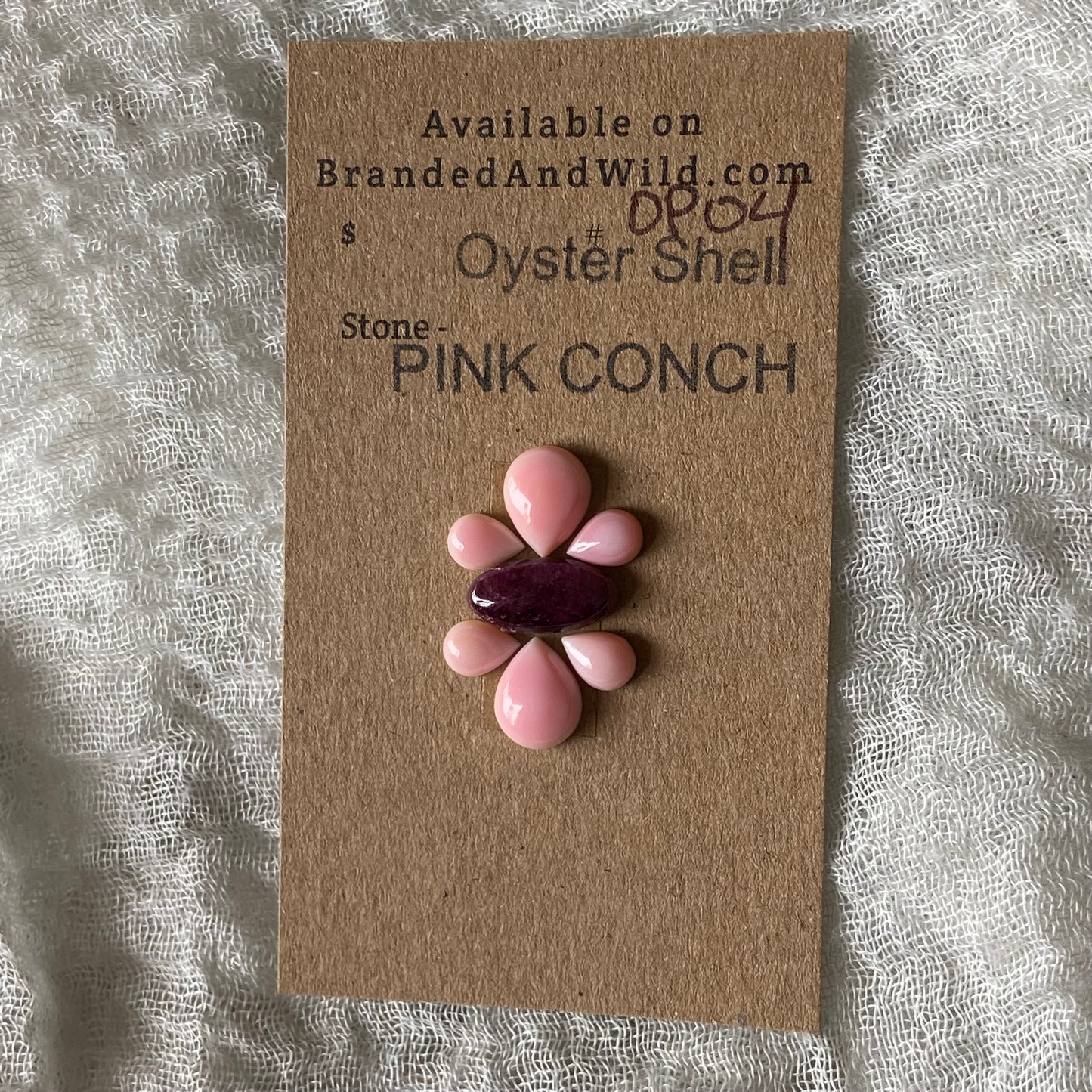 Pink Conch / Oyster Shell Cabochon - OP04