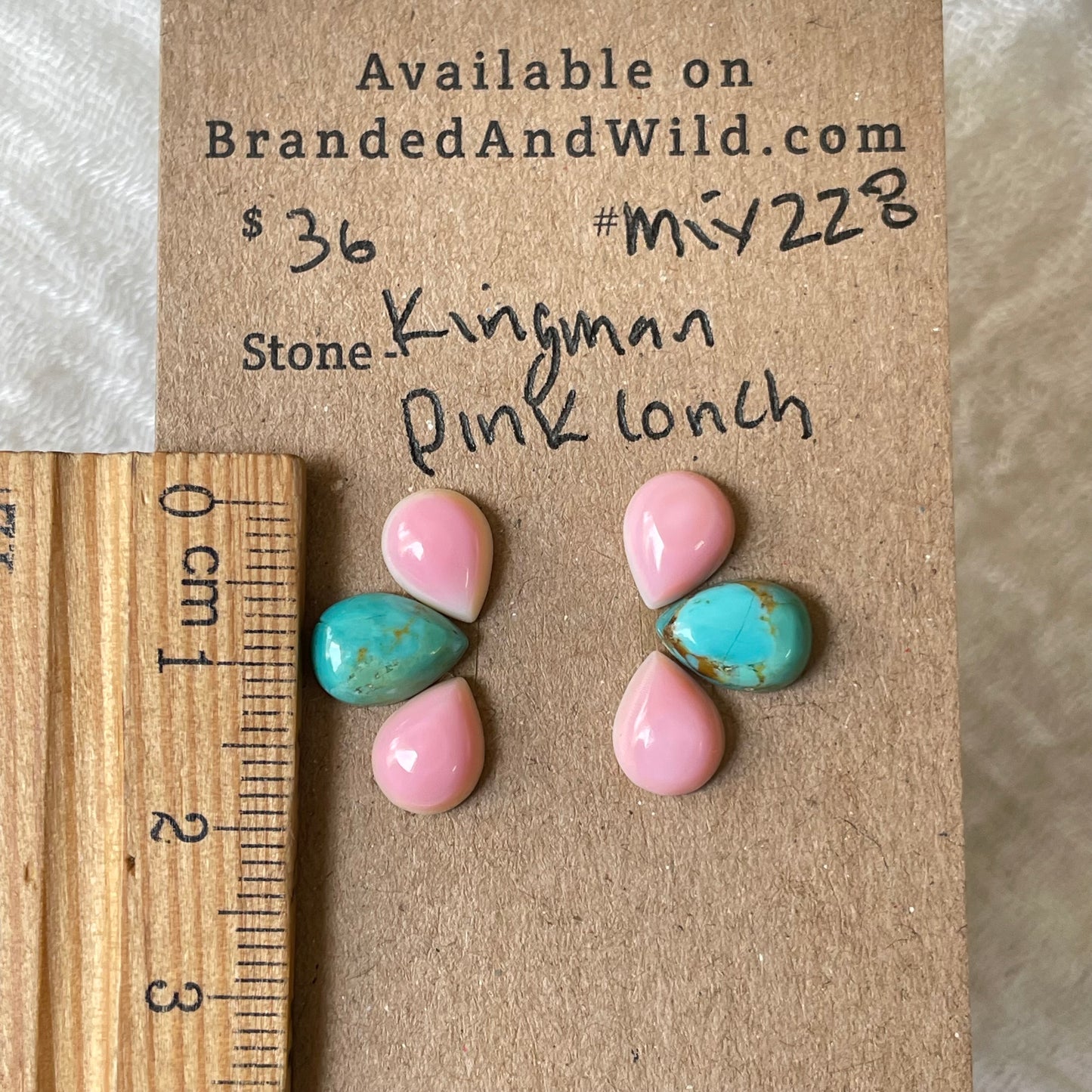 Kingman / Pink Conch Cabochon - Mix228 1E02C378-6C8C-42E7-9C17-B72BF832B116 Brandedandwild.com