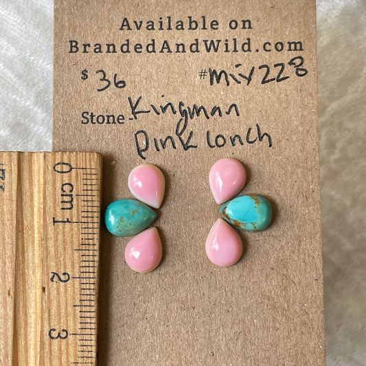 Kingman / Pink Conch Cabochon - Mix228 1E02C378-6C8C-42E7-9C17-B72BF832B116 Brandedandwild.com