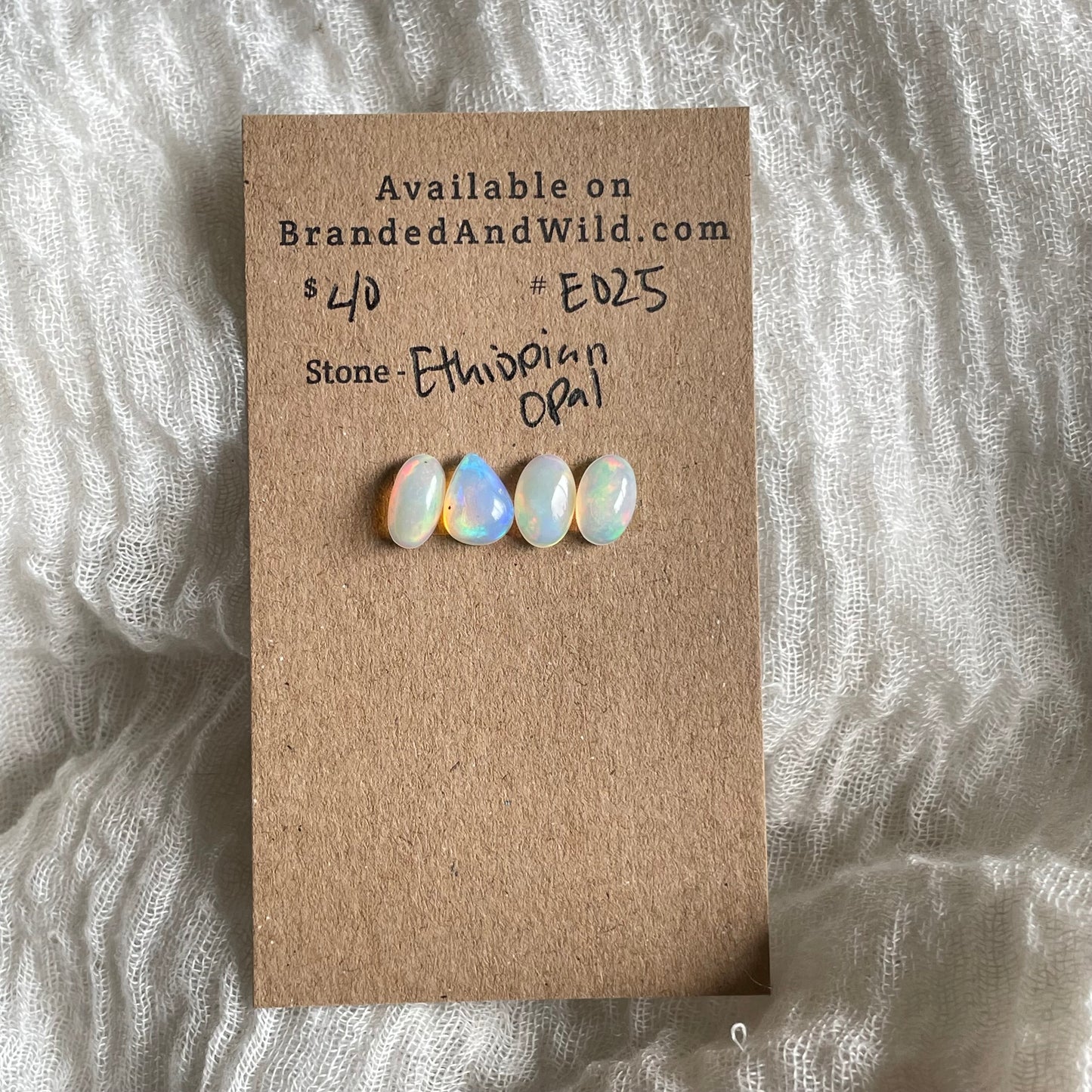 Ethiopian Opal Cabochon - E025 1E226946-974A-40CA-9F75-71AAC6485C66 Brandedandwild.com
