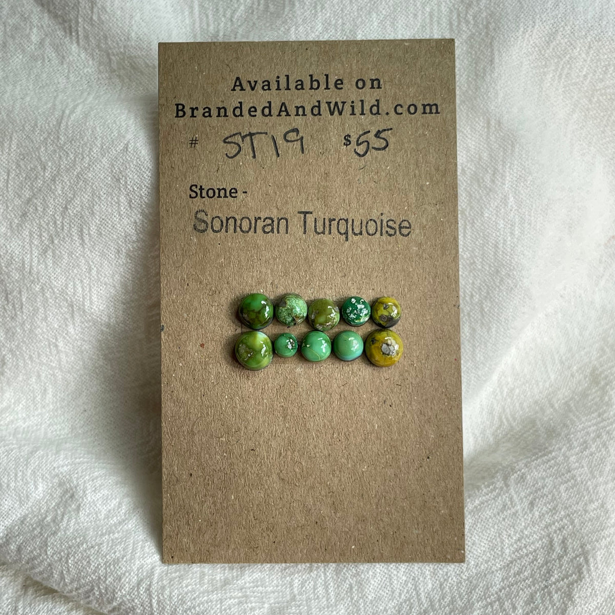 Sonoran Turquoise Cabochon - ST19 1E2583D2-75C3-4389-A747-A80509F9744C Brandedandwild.com