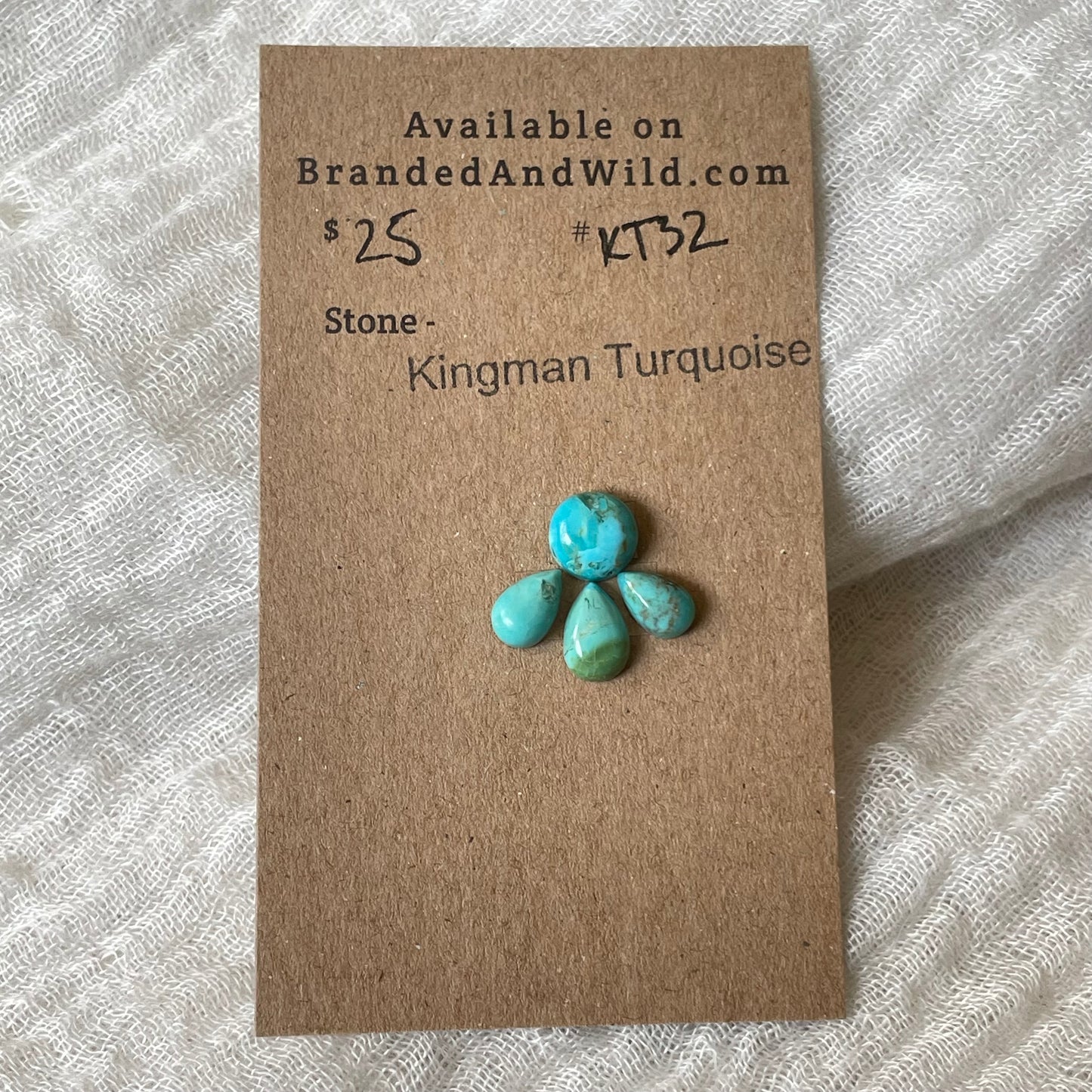 Kingman Turquoise Cabochon - KT32 1E2A5ADE-E732-41D8-BCCE-16C821983287 Brandedandwild.com