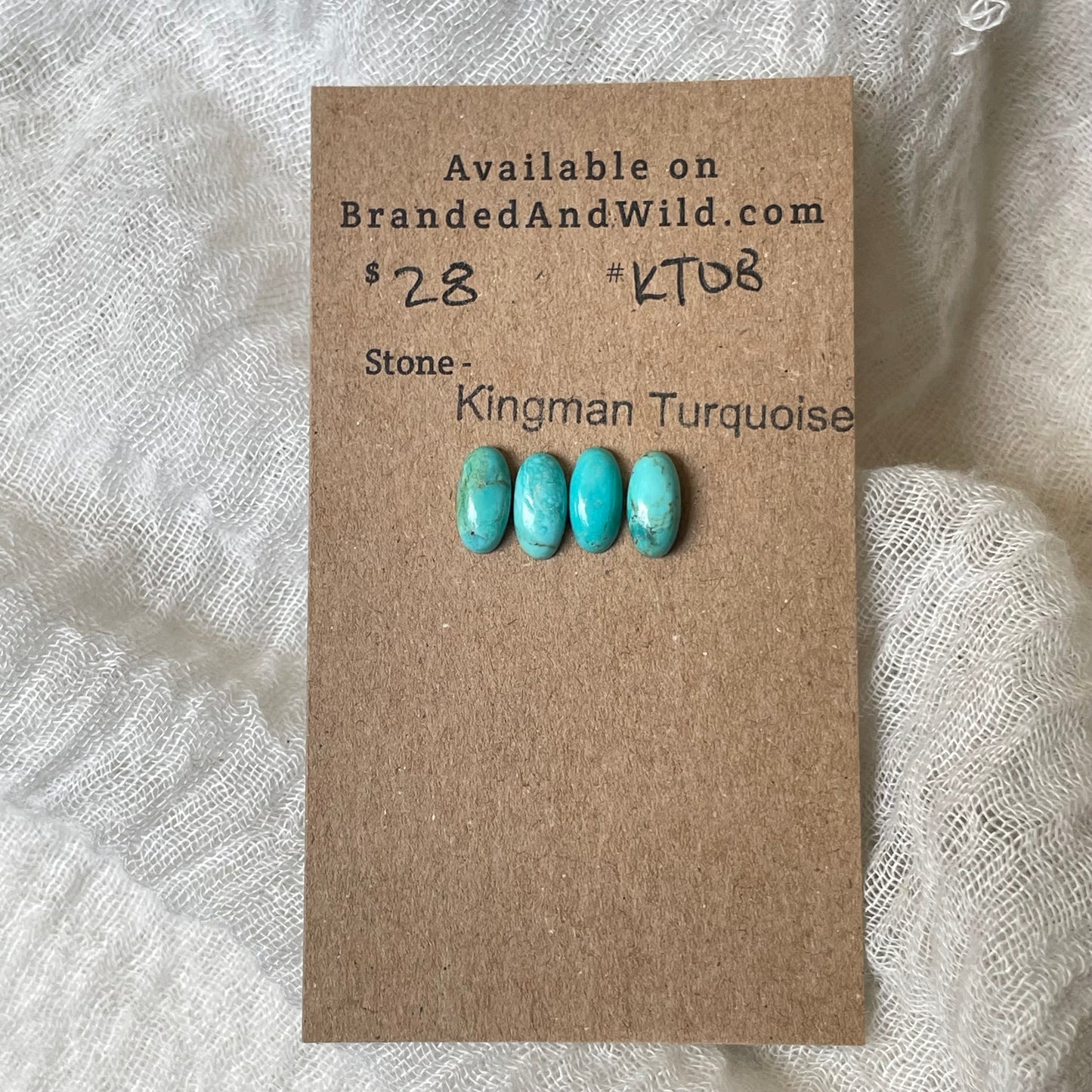 Kingman Turquoise Cabochon - KT08 1E2CC734-0189-43E8-8BE4-275EFE92F267 Brandedandwild.com