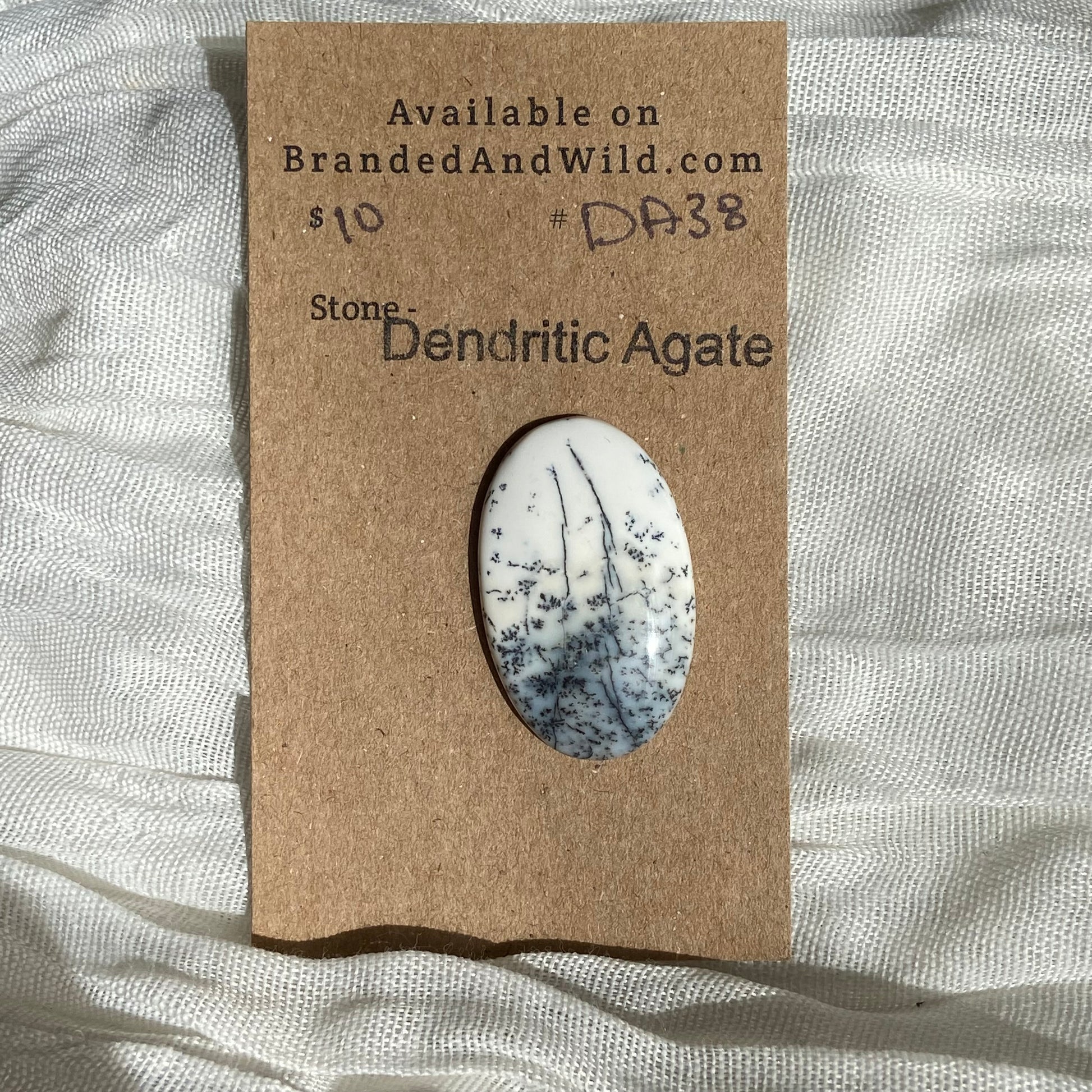 Dendritic Agate Cabochon - DA38 1E4C4B80-A1F3-4B1B-A256-AAC6DD6A8B53 Brandedandwild.com
