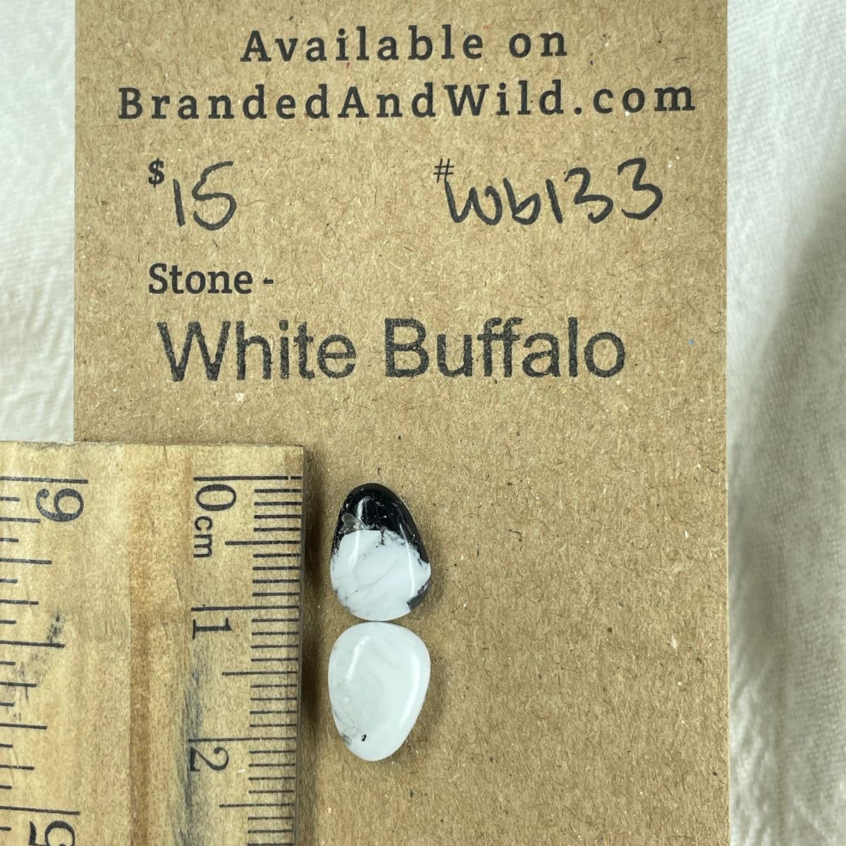 White Buffalo Cabochon - WB133 1E54910B-0B70-4E60-959B-11F1E4546761 Brandedandwild.com