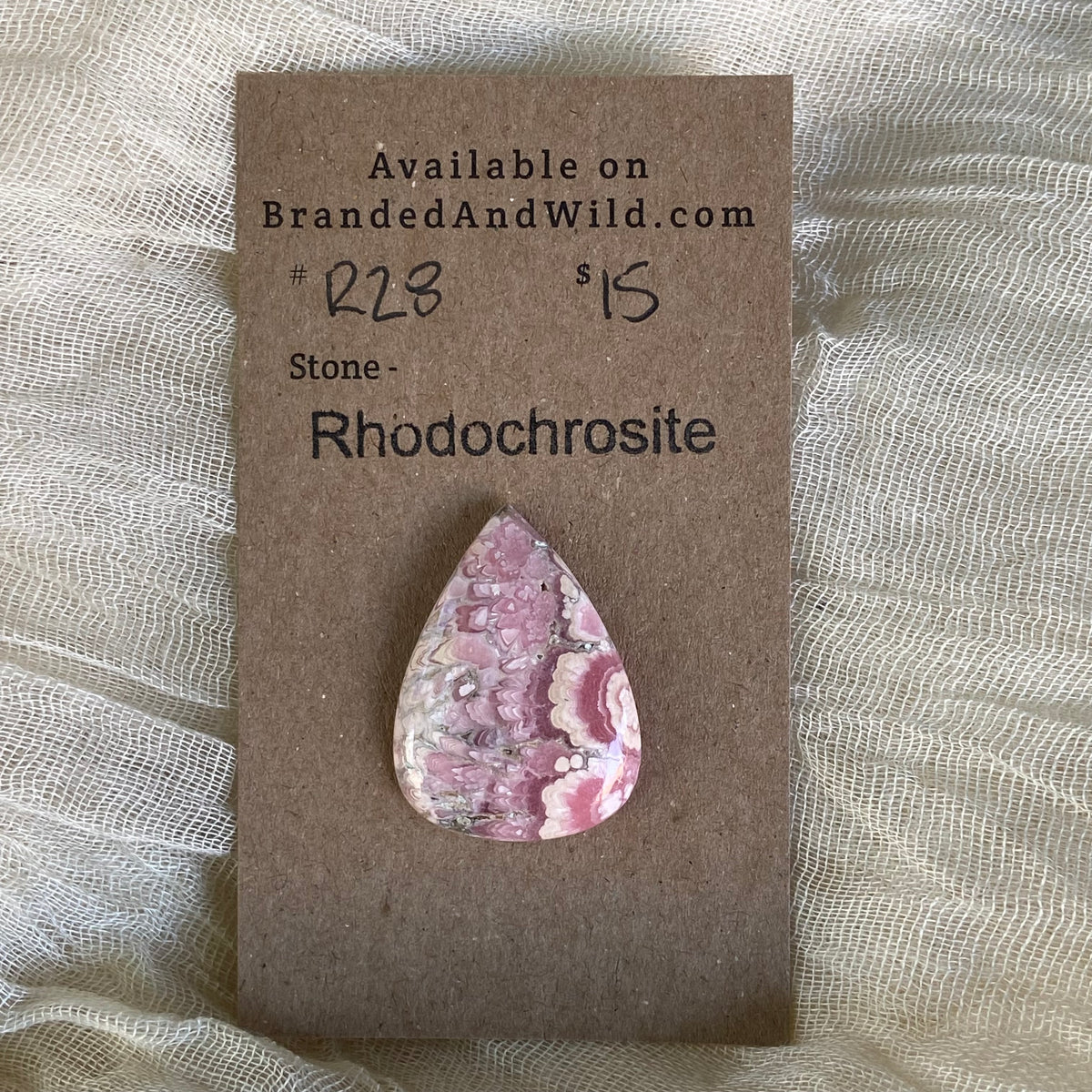 Rhodochrosite Cabochon - R28 1E941FE1-FC08-44AF-AC50-51EE70833E75 Brandedandwild.com