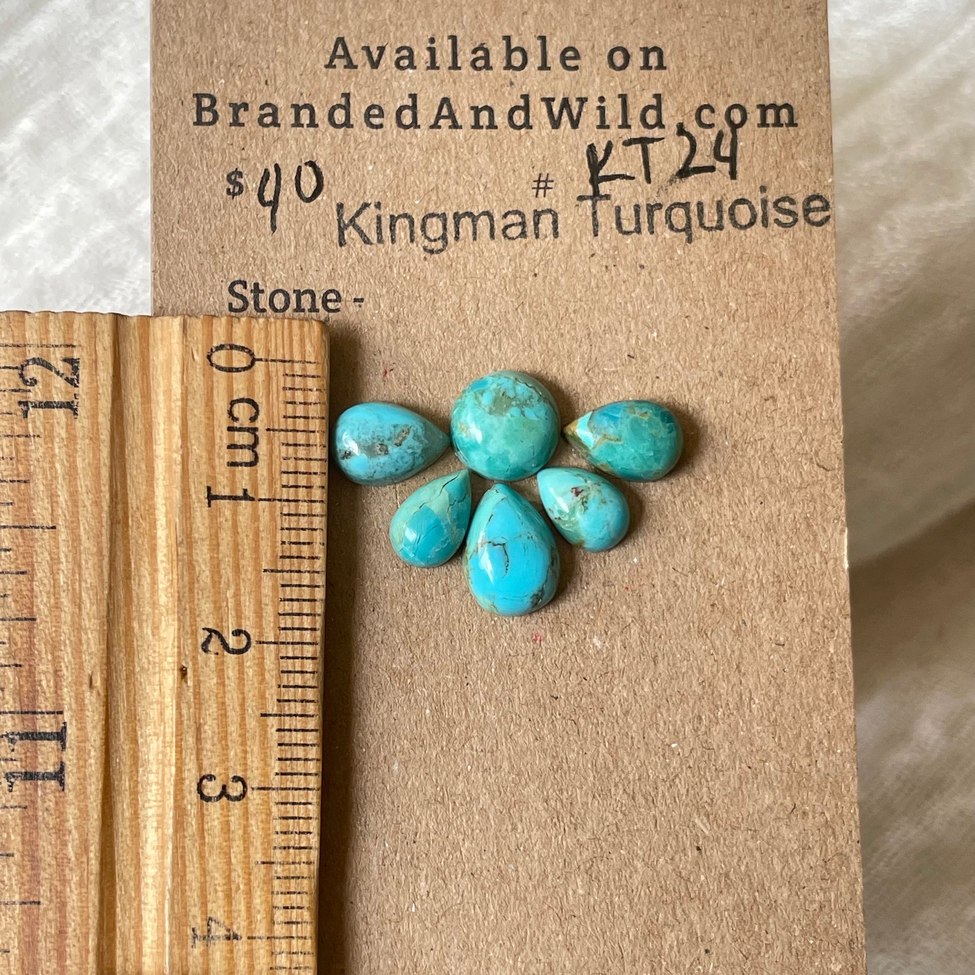 Kingman Turquoise Cabochon - KT24 1E9EA6C0-C5D0-4182-8C62-836586719497 Brandedandwild.com