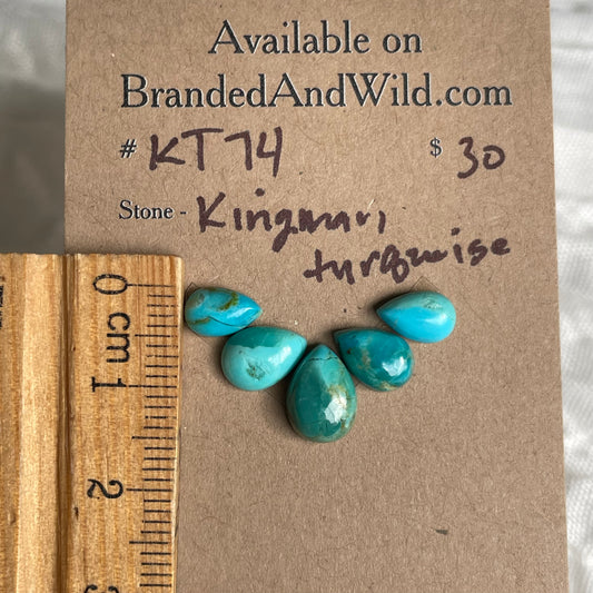 Kingman Turquoise Cabochon - KT74 1ECBC2CB-6887-4BF2-A7CC-5B8CFAC569C4 Brandedandwild.com