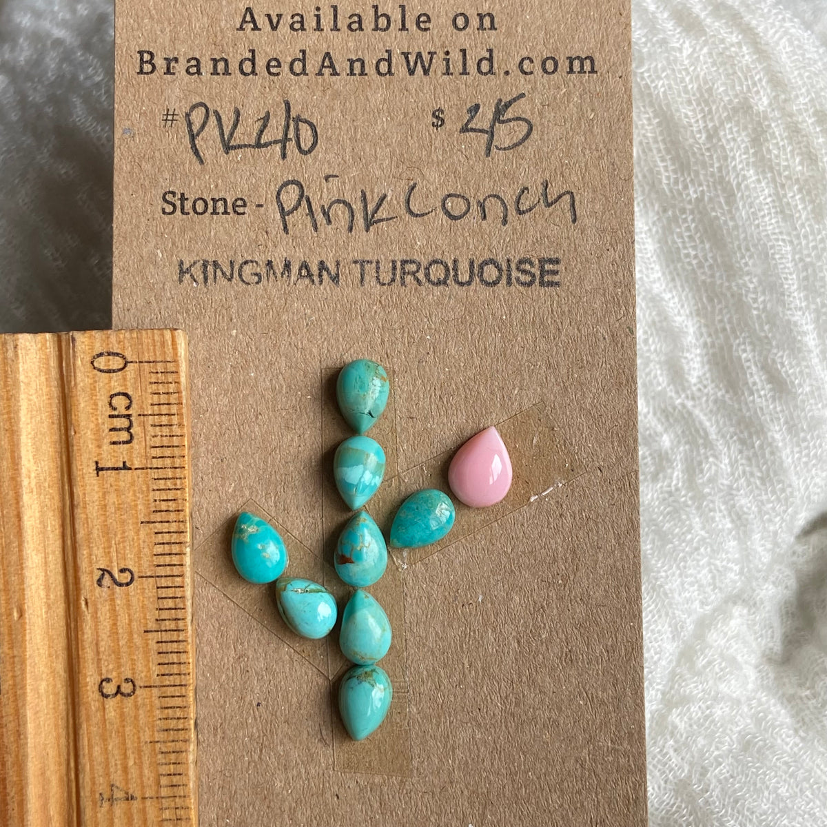 Pink Conch / Kingman Cabochon - PK40 1EEBB7F6-9C81-4355-A6D6-4EBA778405E3 Brandedandwild.com