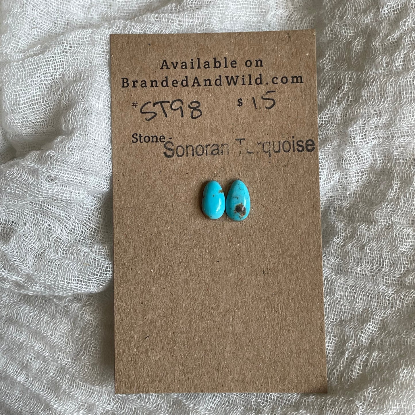 Sonoran Turquoise Cabochon - ST98 1EF7DE05-A424-4AA9-A15F-ADD46314206A Brandedandwild.com