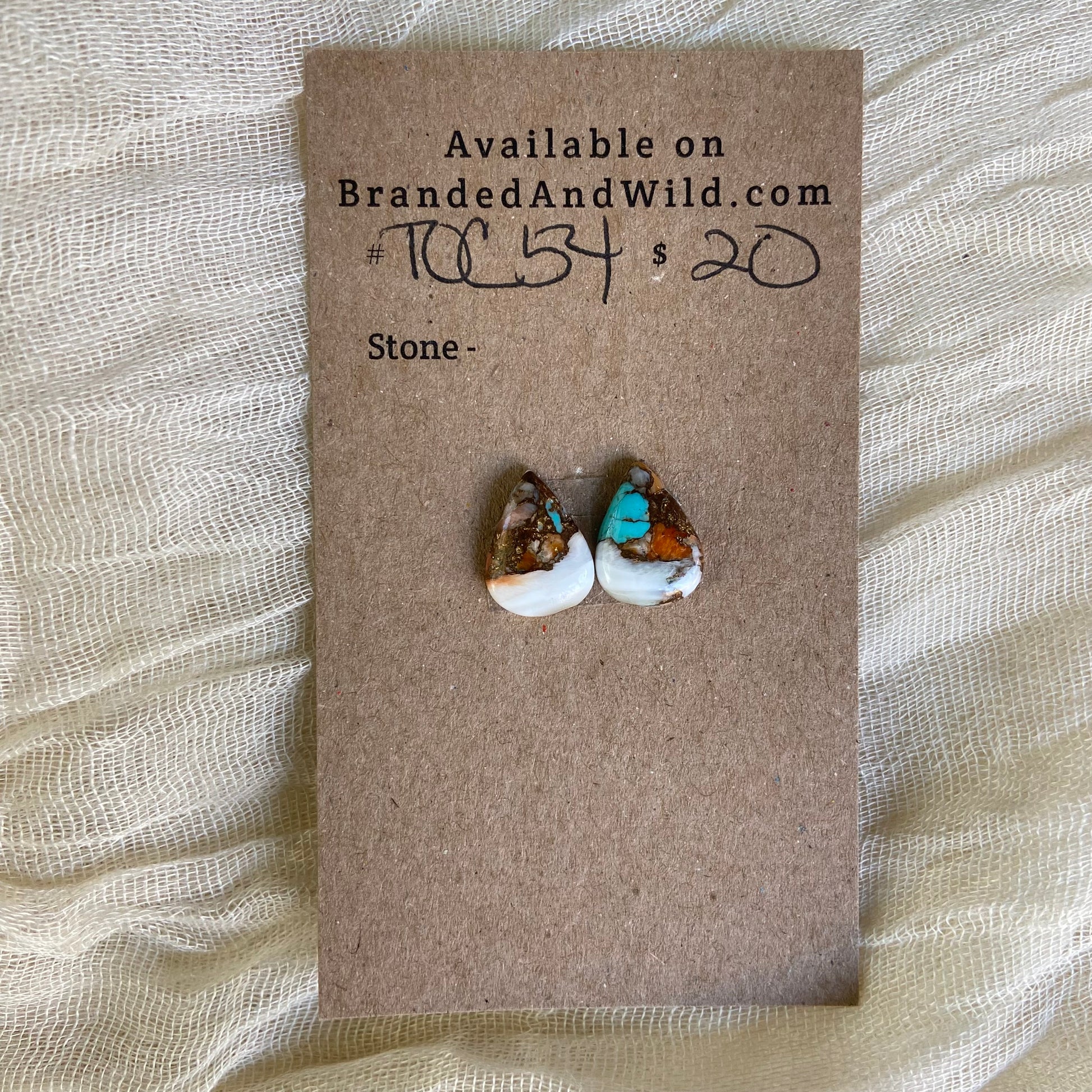 Turquoise, Oyster Shell, Copper Cabochon - TOC54 1F1F78E7-ACFE-4B3C-B2DE-A81F8E69456C Brandedandwild.com